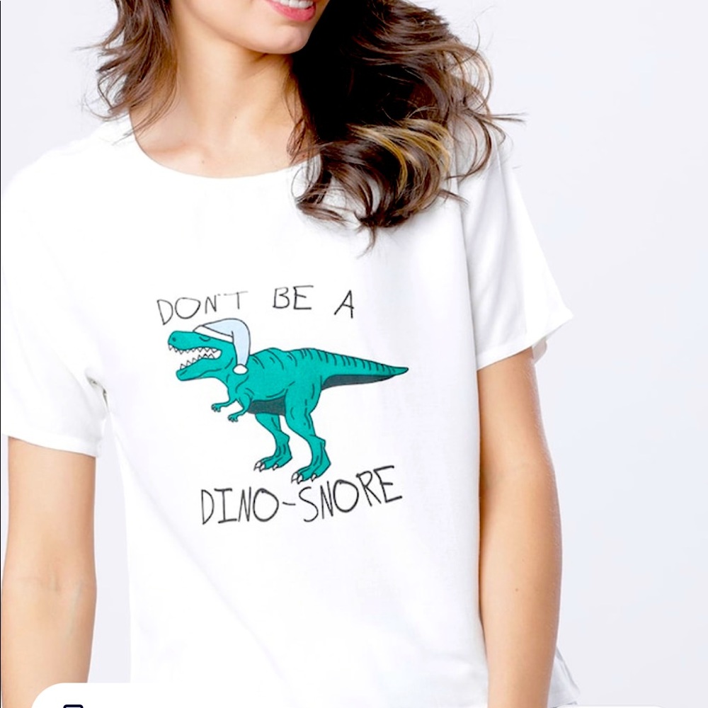 Cotton white t-shirt with a fun slogan